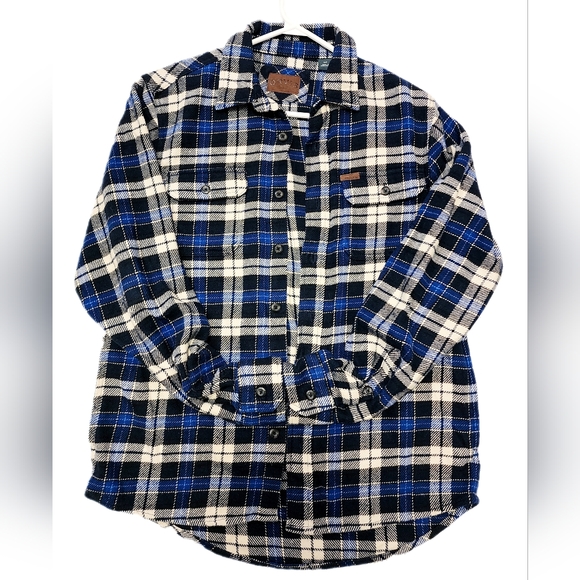 Orvis Blue 100% Cotton Flannel Button Down Casual Dress Shirt With Pocke… - Picture 4 of 10